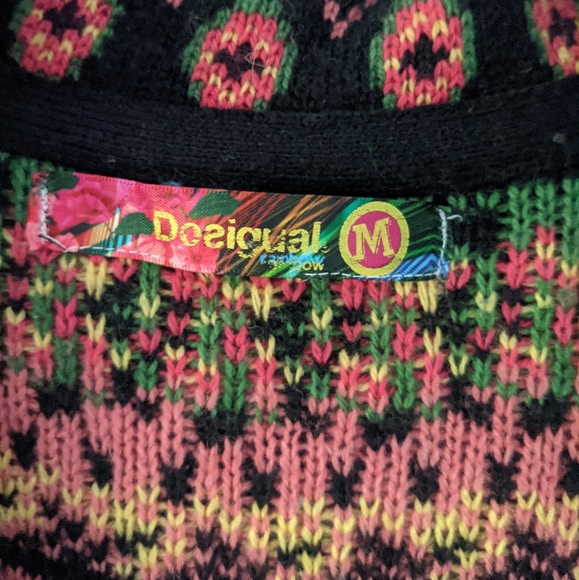 Desigual Vest Cardigan Medium. Hand altered for a cinched waist. - Picture 4 of 6